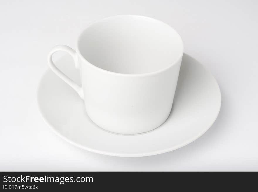 A cup of Espresso coffe isolated over white