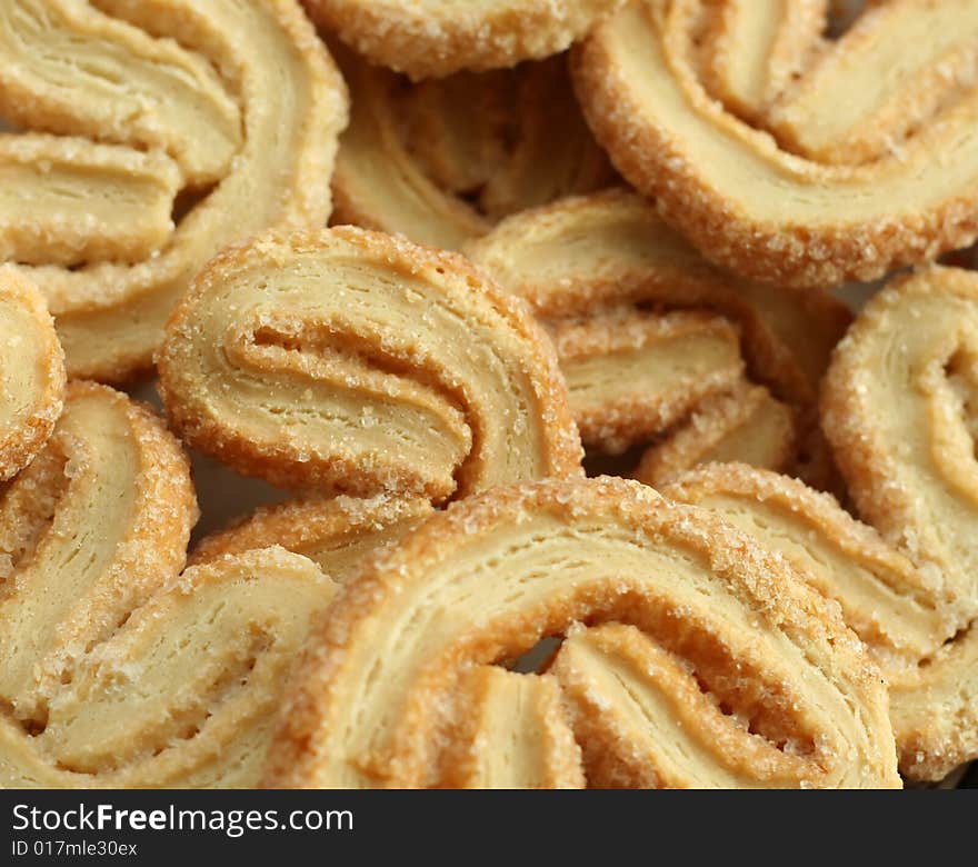 Confectioner's products sweetly baked closeup