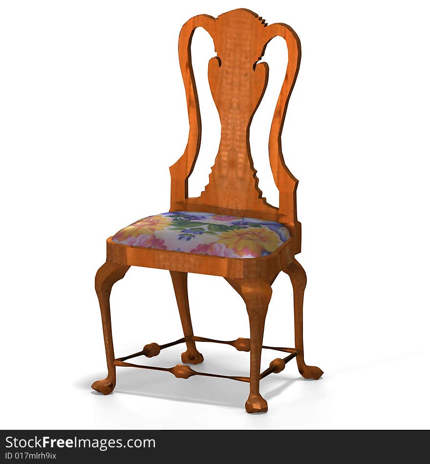 Classical chair - half side view