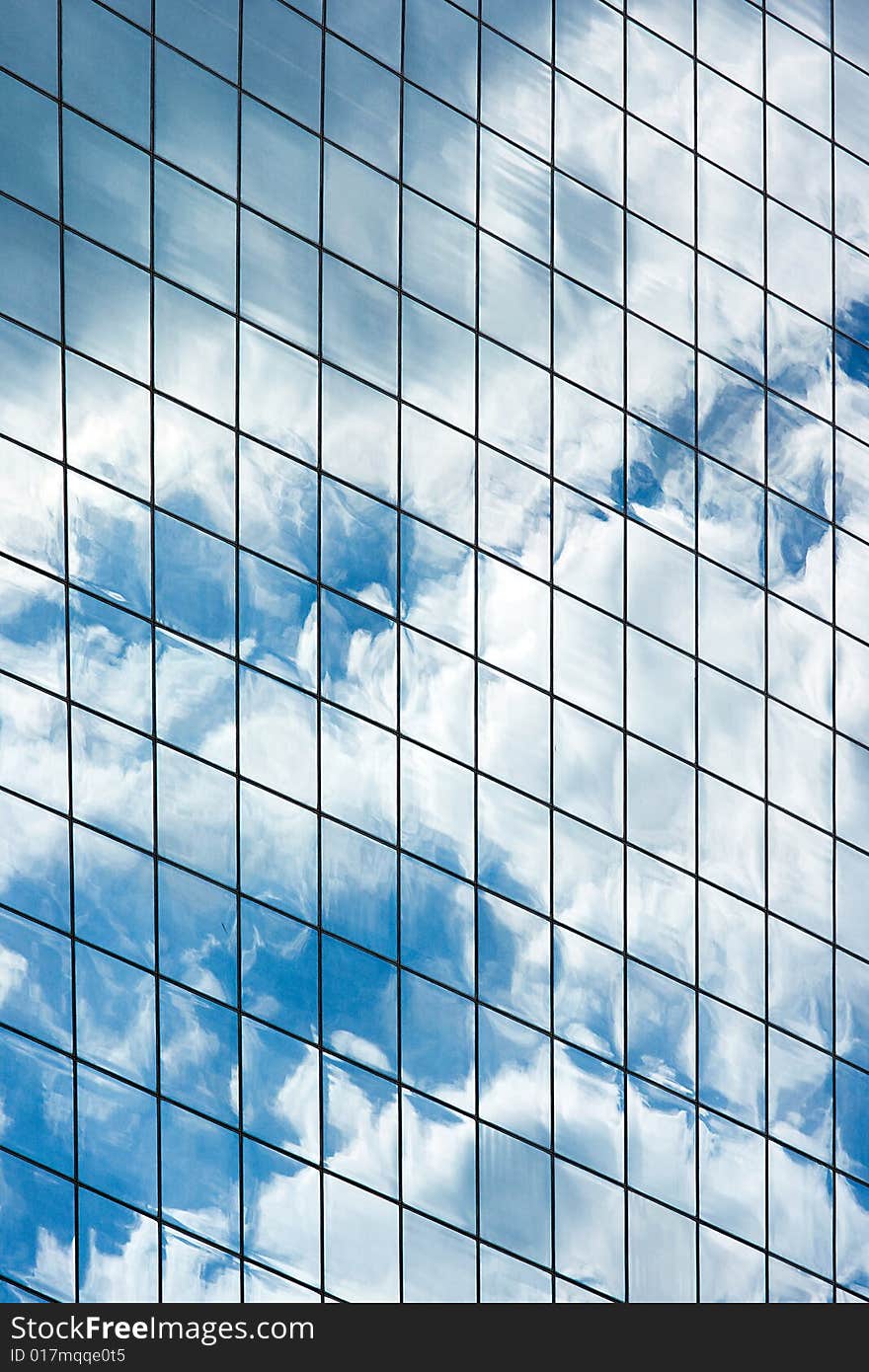 Abstract of modern glass skyscraper