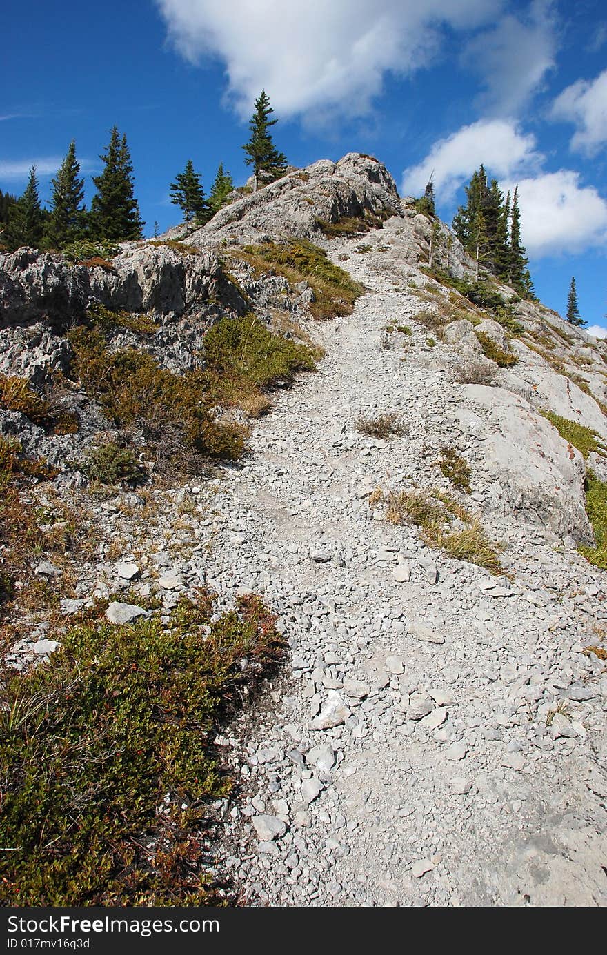 Hiking trail on the mountain