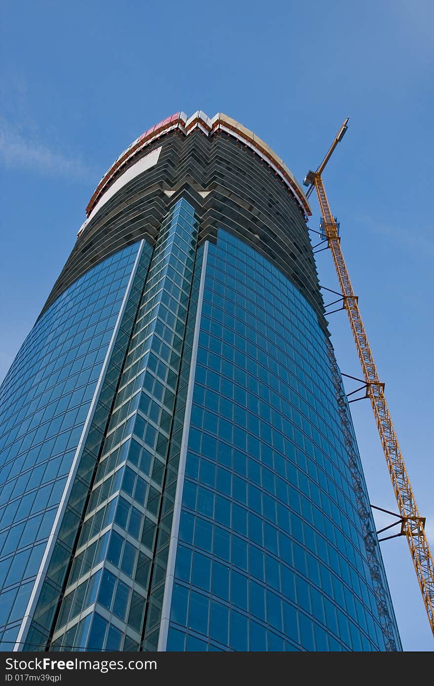 A skyscraper is under construction