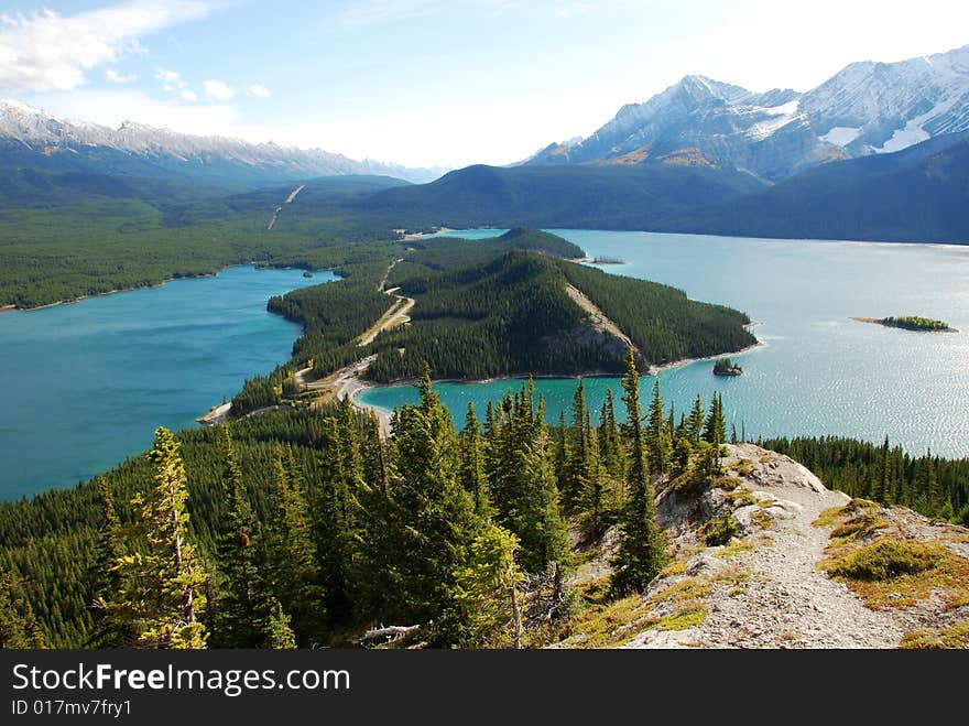 Upper lake at Kananaskis Country Alberta Canada. Upper lake at Kananaskis Country Alberta Canada