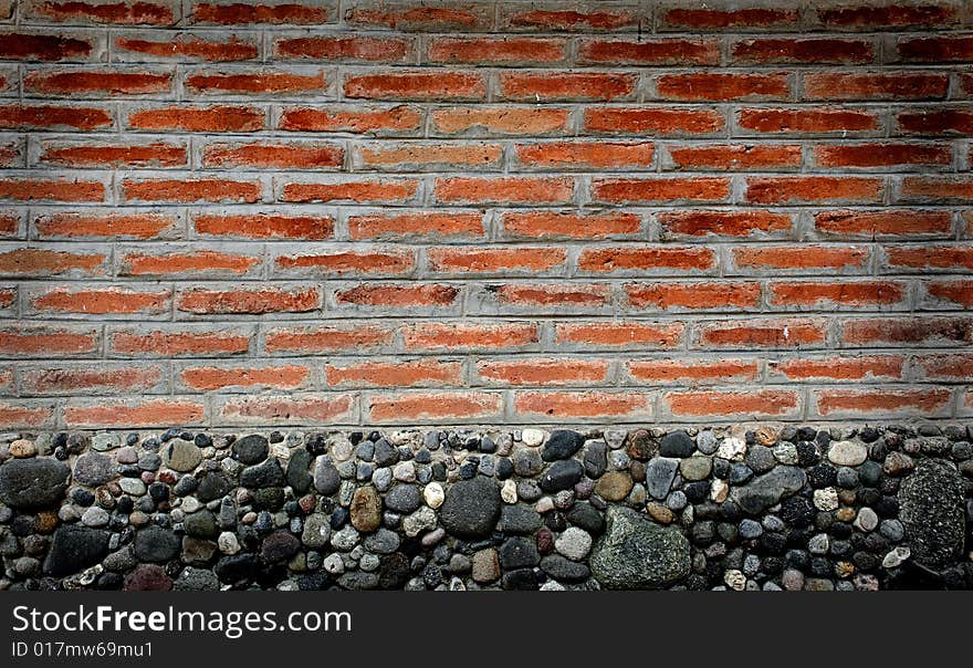 Brick wall texture with a slight vignette