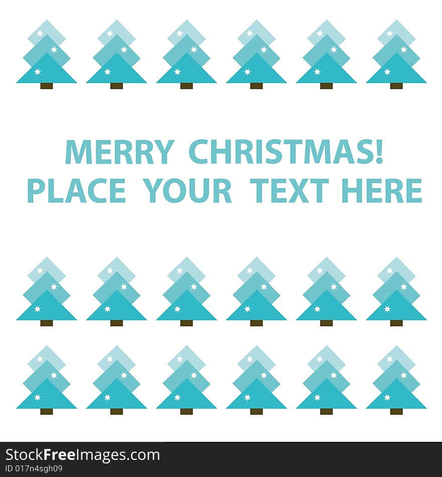 Frame with abstract snowy christmas tree 2. You can put in your text.