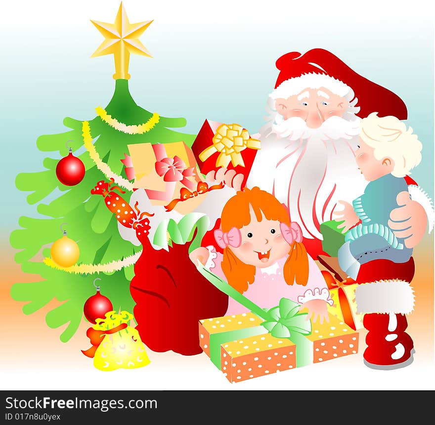 Christmas background with baubles, vector illustration. Christmas background with baubles, vector illustration