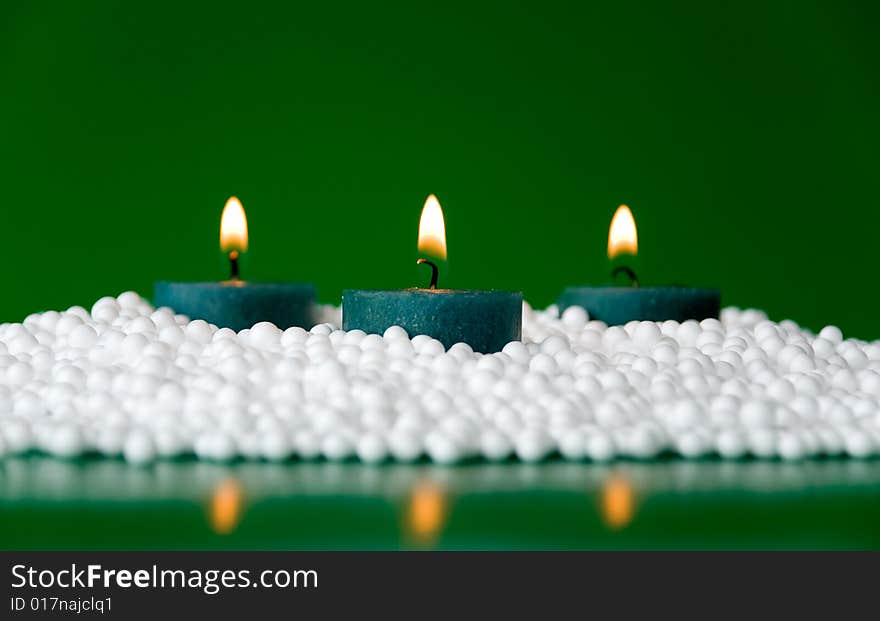 Christmas candles arrangement in colorful festive themes