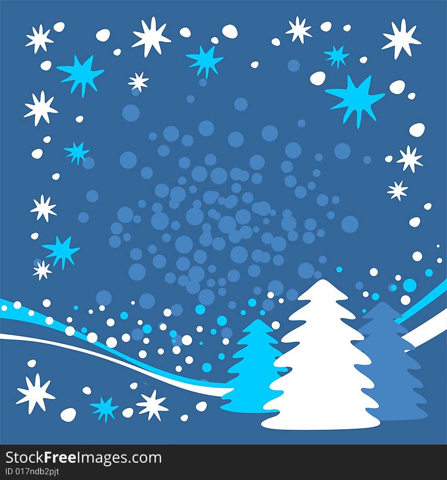 Blue winter background