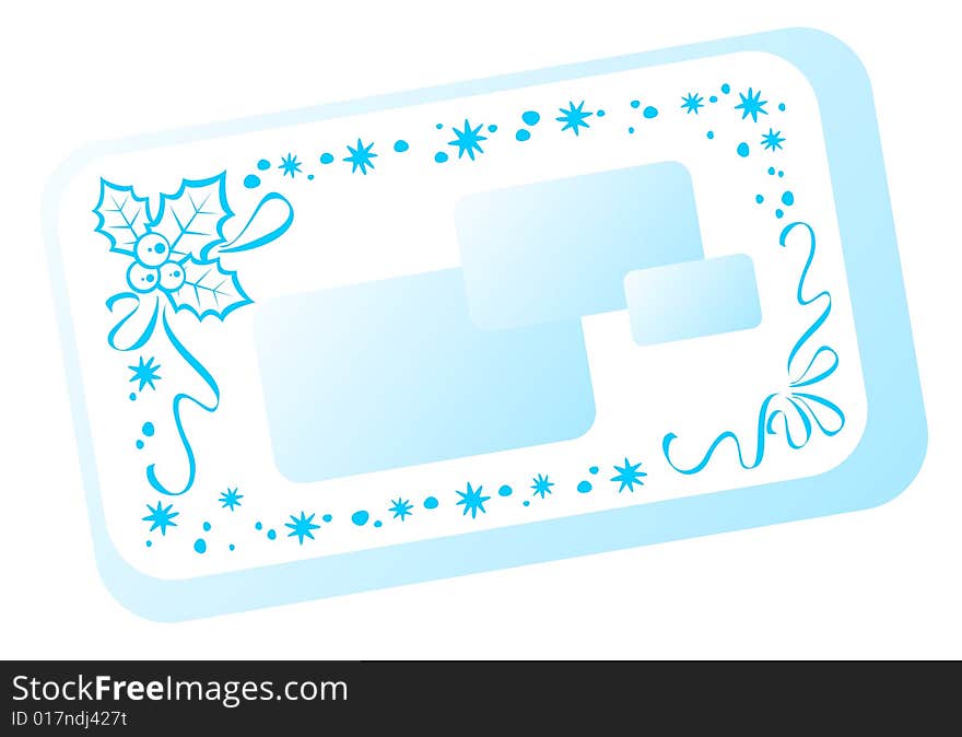 Stylized holly berry border on a white background. Stylized holly berry border on a white background.