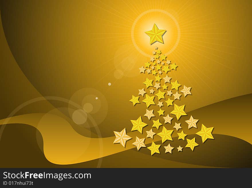 Vector illustration of Christmas Tree