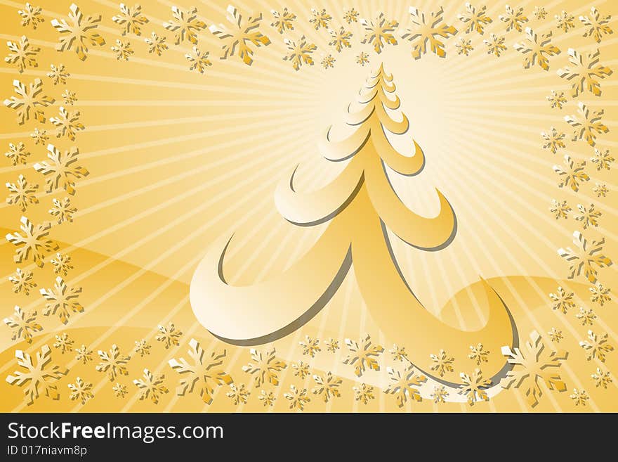 Vector illustration of Christmas Tree