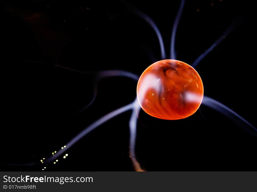 Science Plasma ball with a beatyfull colors. Science Plasma ball with a beatyfull colors