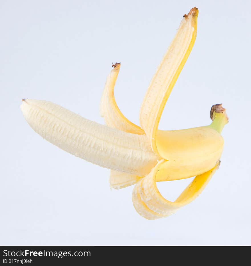 Ripe banana isolated on white background