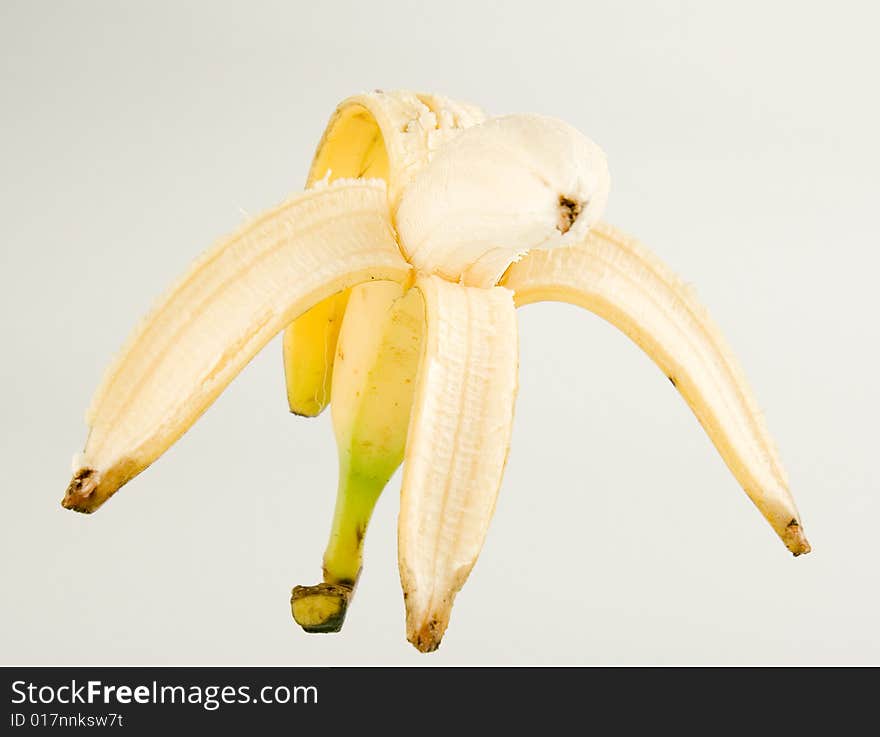 Ripe banana isolated on white background