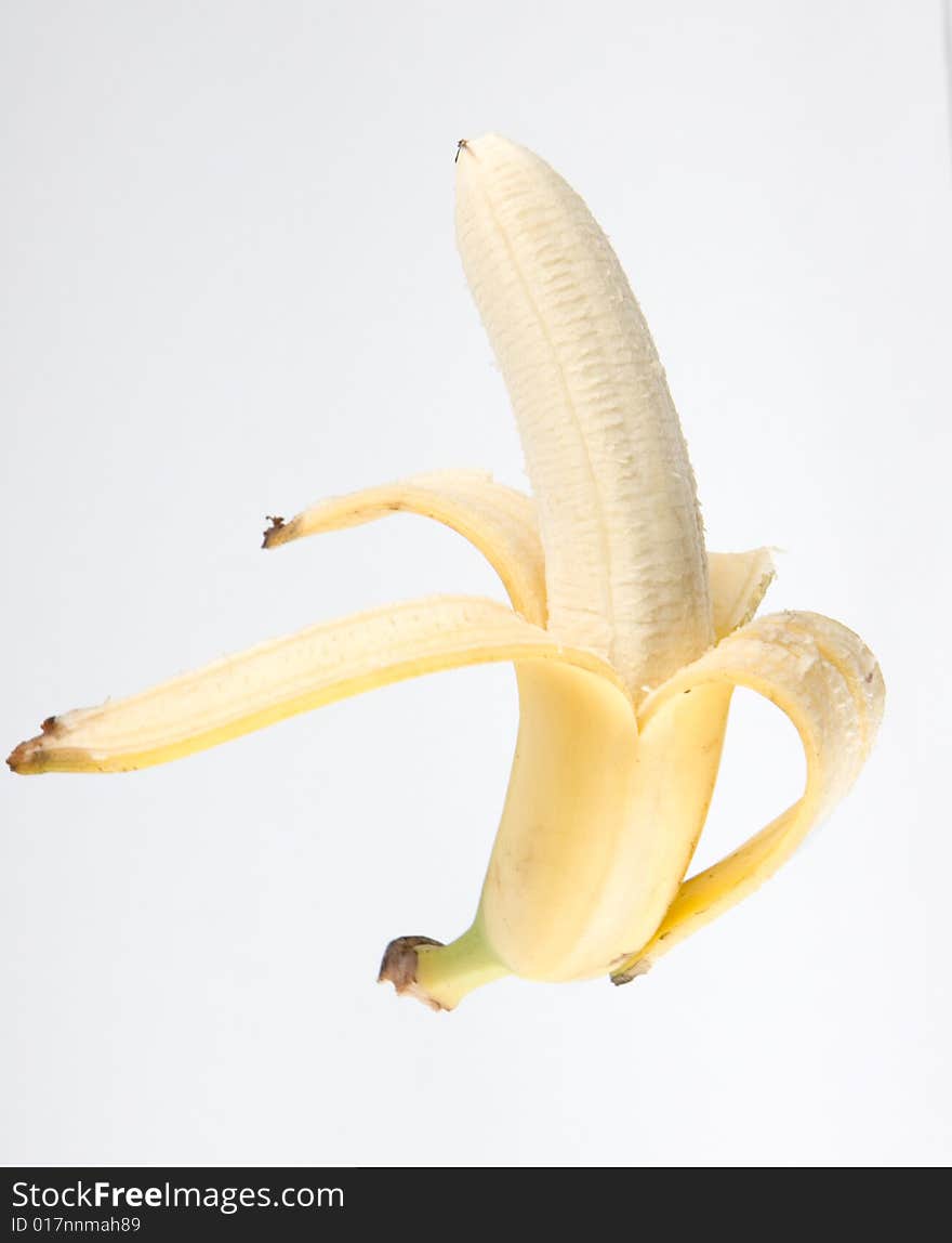 Ripe banana isolated on white background