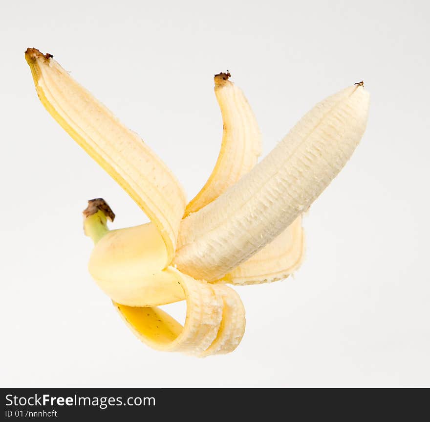 Ripe banana isolated on white background