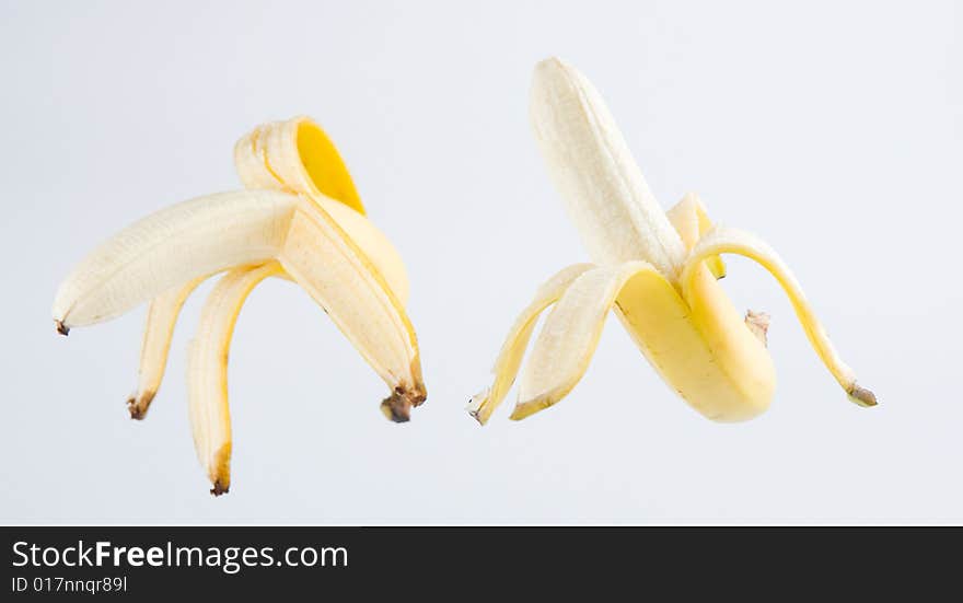 Ripe banana isolated on white background