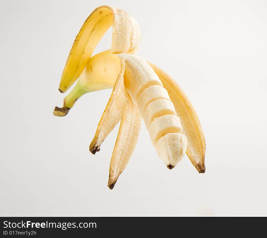 Ripe banana isolated on white background