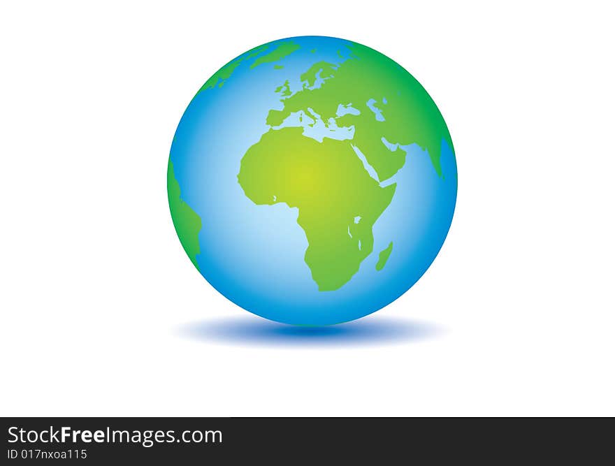 Vector of the globe on white background. Vector of the globe on white background