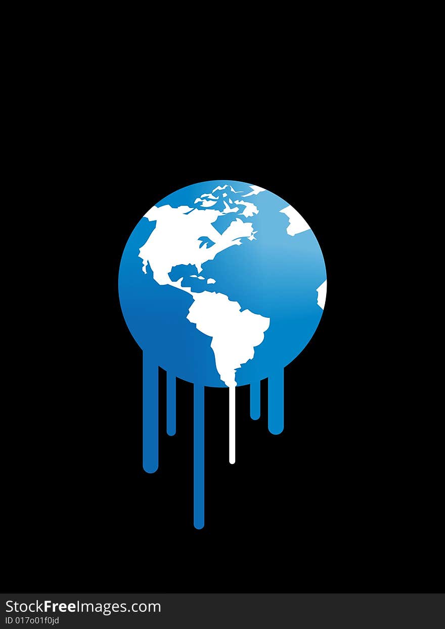 Melting earth. Global warming concept. Melting earth. Global warming concept.