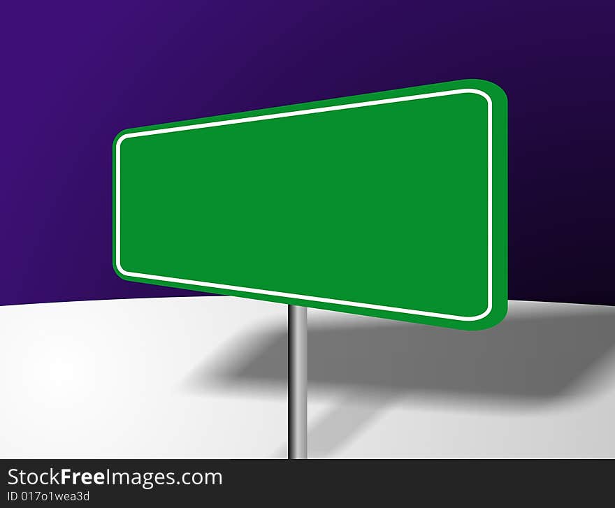 Blank 3d road sign. Ready for customize. Blank 3d road sign. Ready for customize.