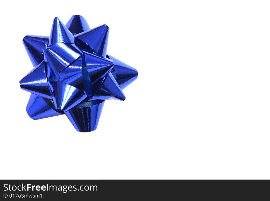 Beautiful detail of blue christmas decoration