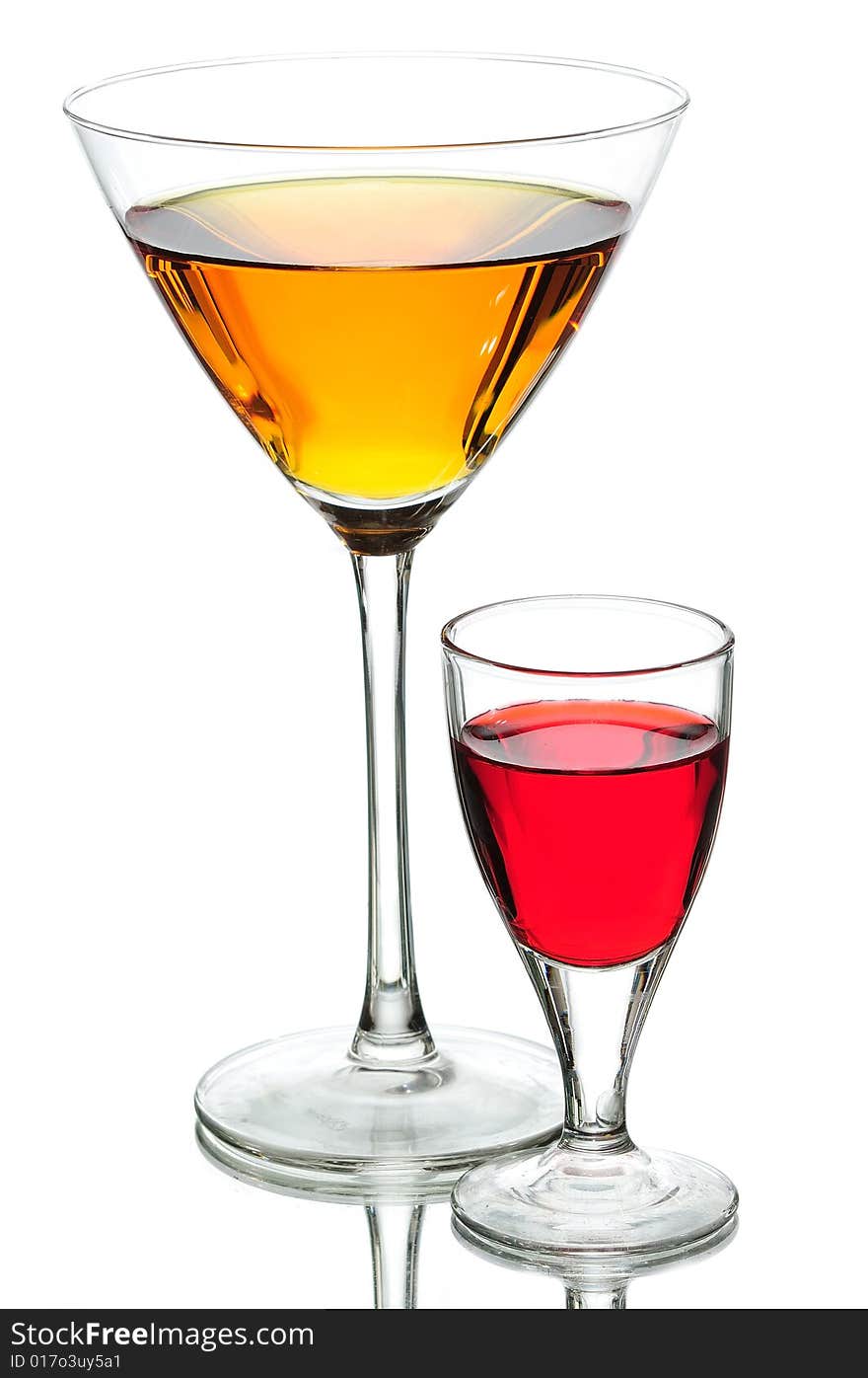 Coloured Cocktail Or Wine