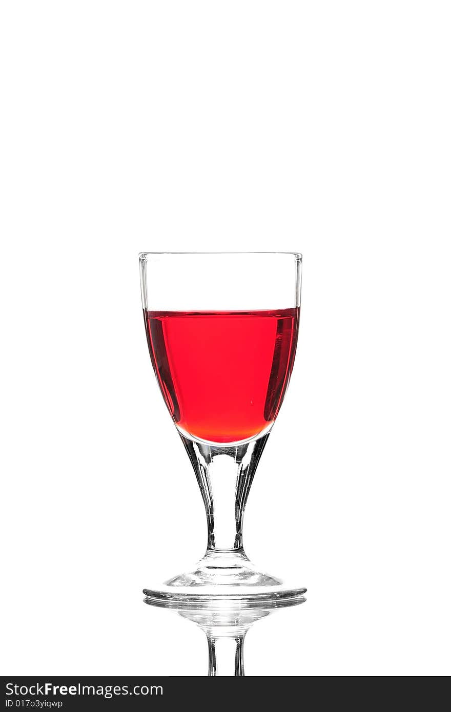 Coloured cocktail or wine for your own intepretation and usage