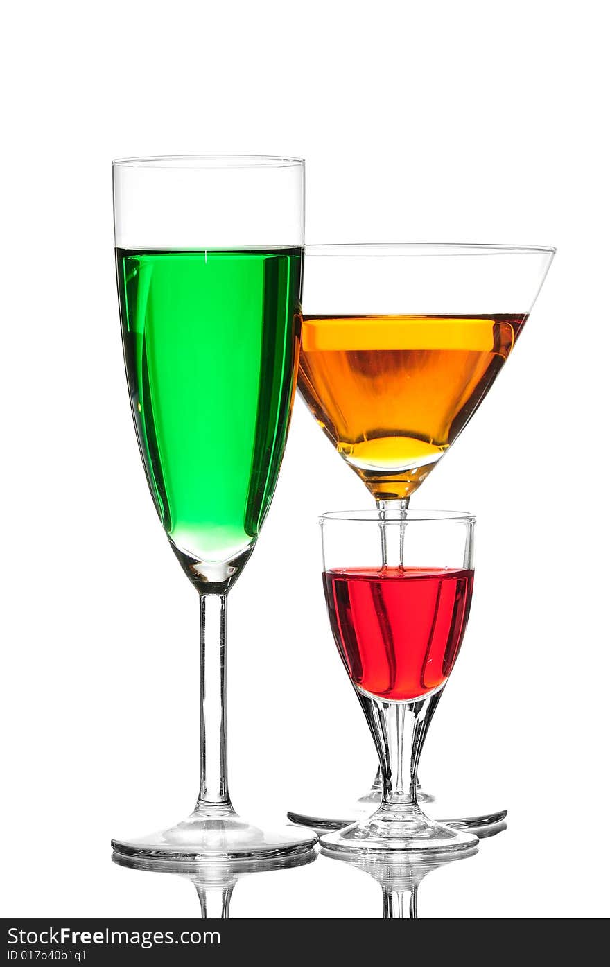 Coloured Cocktail Or Wine