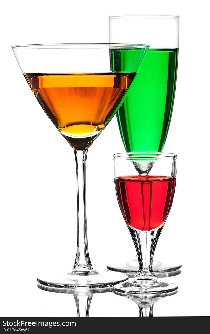 Coloured cocktail or wine for your own intepretation and usage