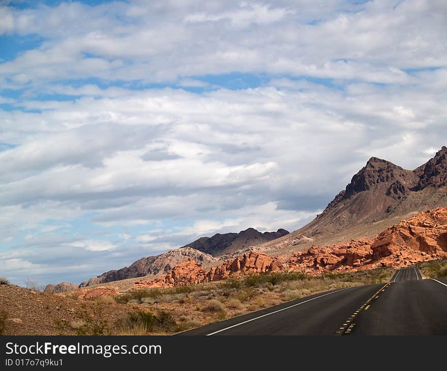 Empty Freeway In Wilderness