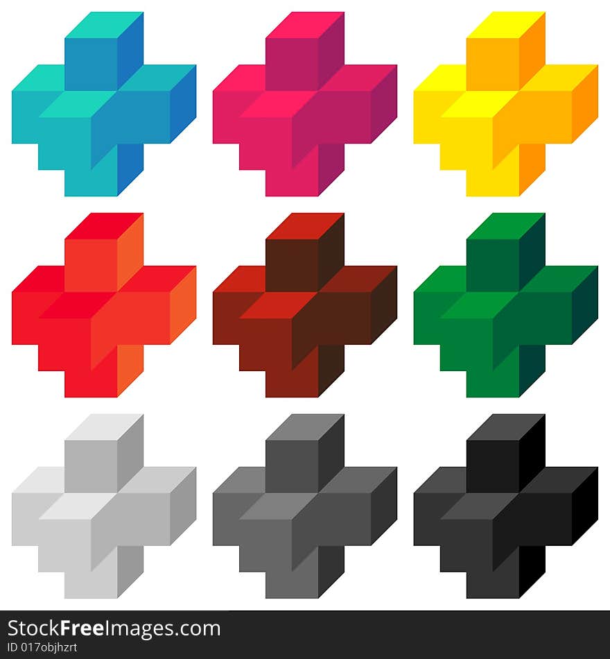 Colored Crosses