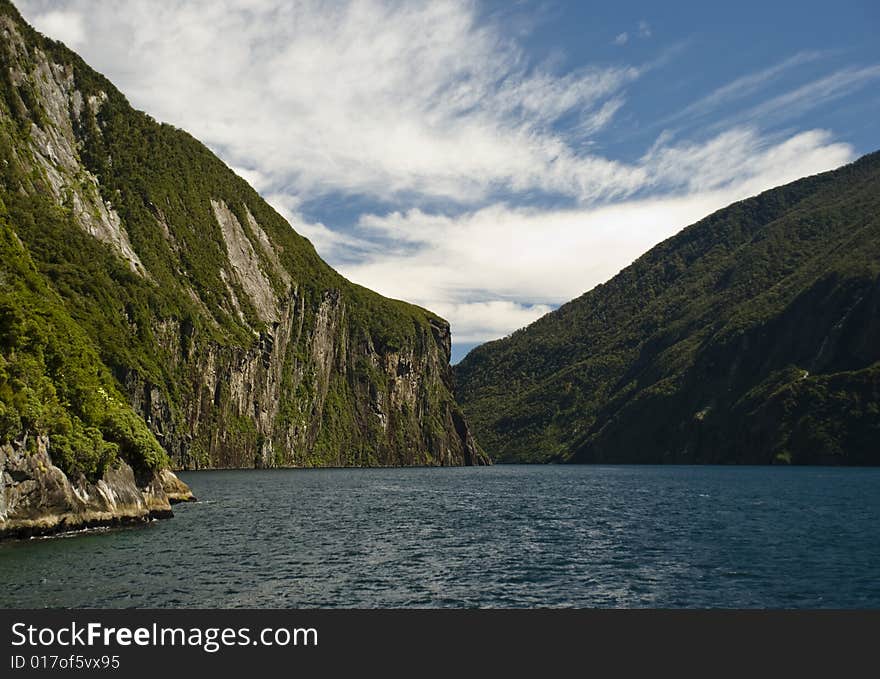 New Zealand landscape. Doubtful Sound