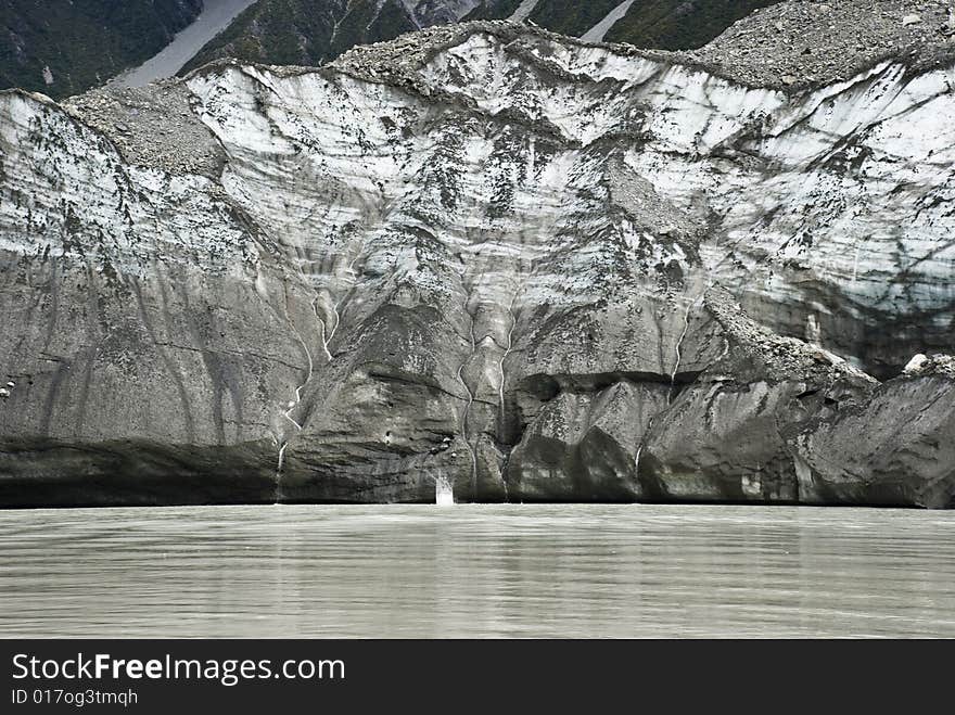 Melting glacier Ice