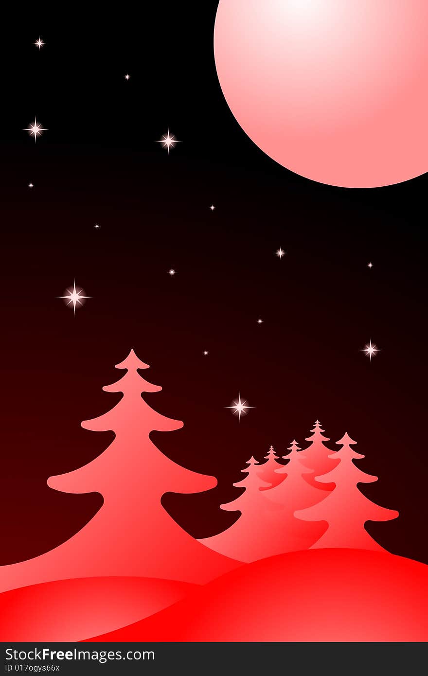 Vector illustration of Winter Night