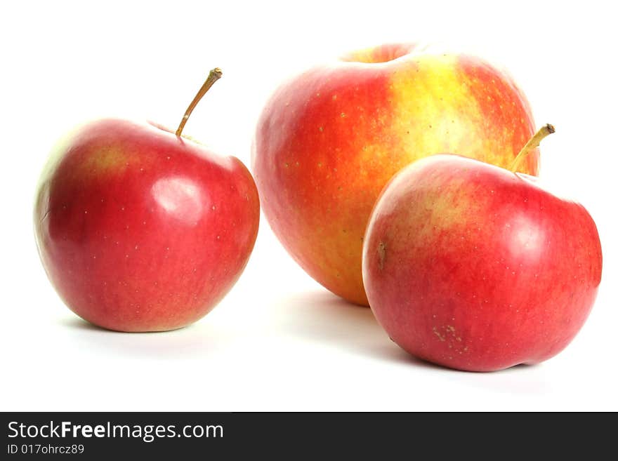 Three Apples Isolated On White