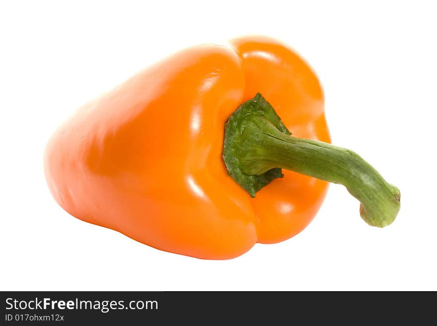 Orange pepper isolated on white