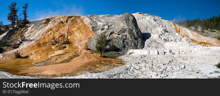 Mammoth hot spring yellowstone