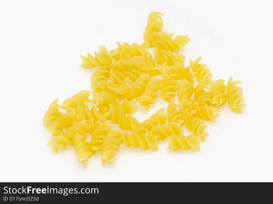 Pasta on white background