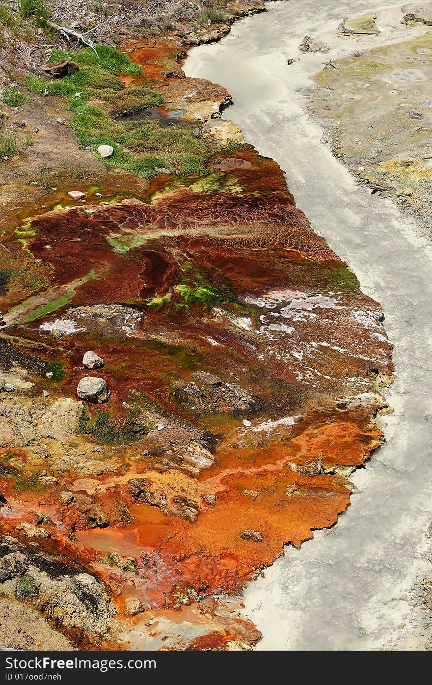 Opal hot pool in yellowstone