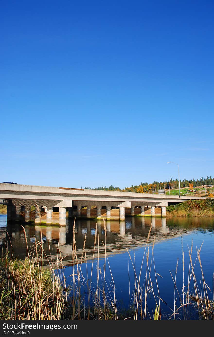 Highway Bridge Over A River