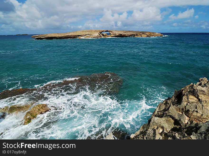 Sea Arch in Oahu, Hawaii