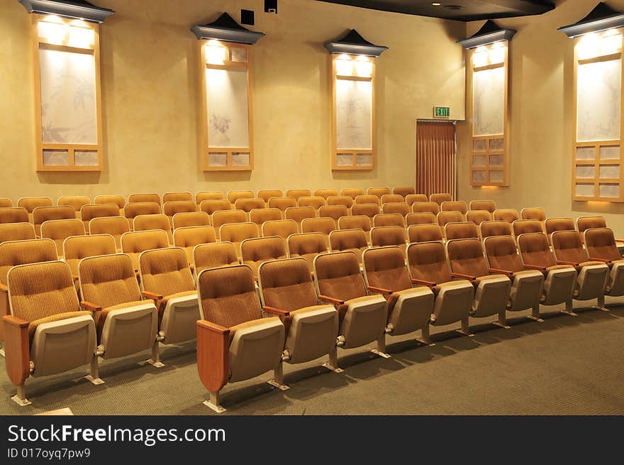 Seating in side of a theater