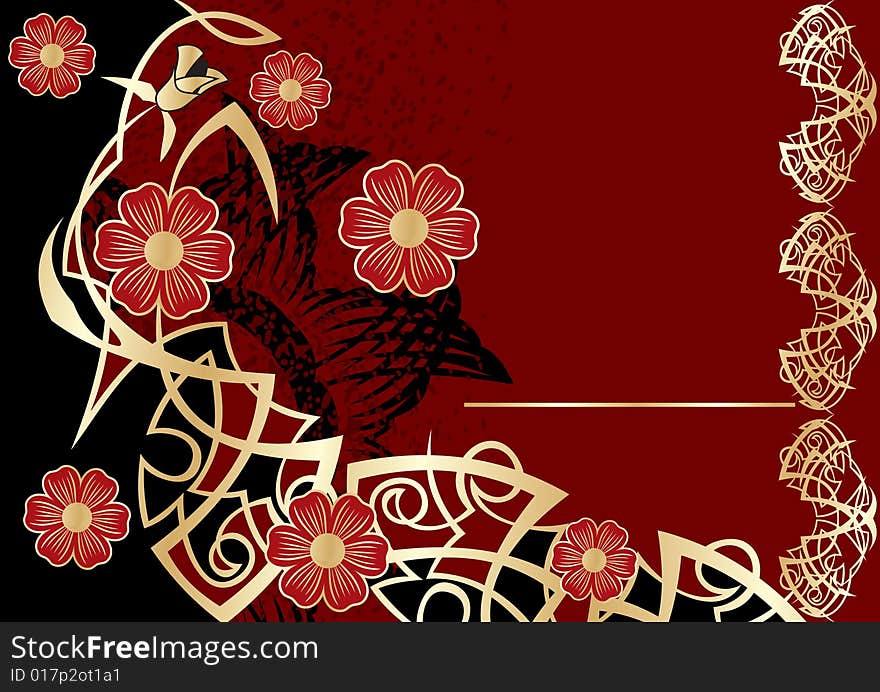 Abstract Flowers background, abstract flowers