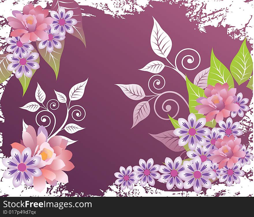 Floral background, abstract art background