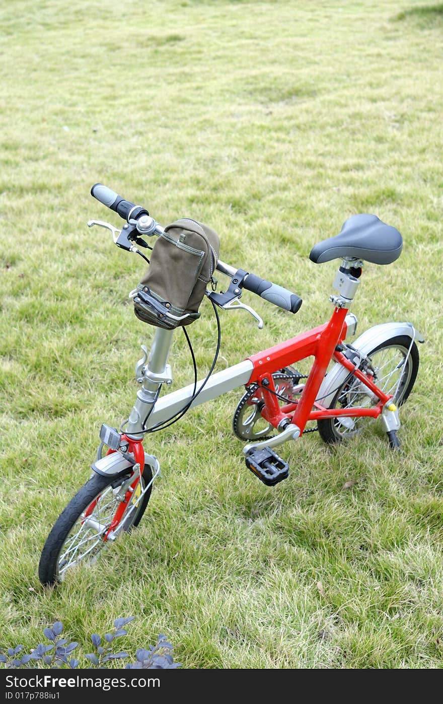 Bicycle on the lawn