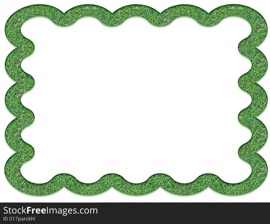 Green frame for green products and text