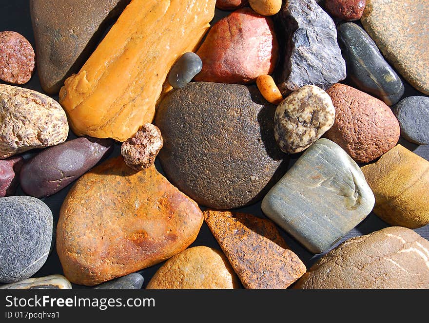 Abstract background with colorful stones