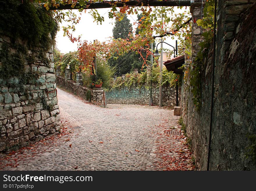 Autumn in a castle