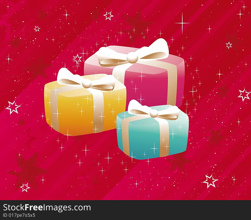 Christmas Background Stars Vector Illustration. Christmas Background Stars Vector Illustration